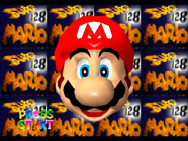 Super Mario 128 Title Screen